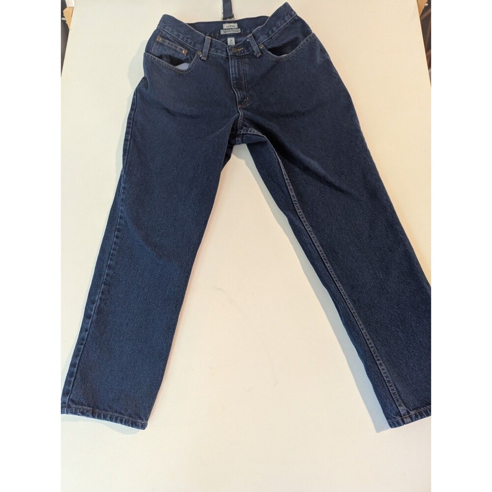 L.L. Bean Jeans Womens 10 Petite Relaxed Straight High Rise Mom Jeans